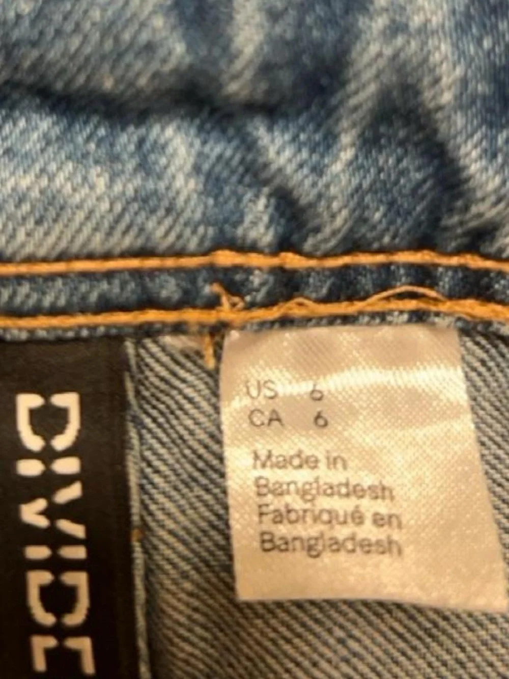 Divided Light Blue Distressed Denim Short Overalls
